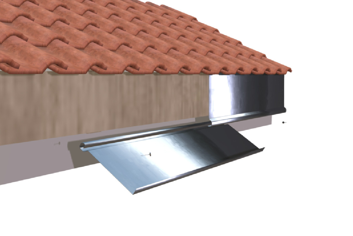 Bande de rive Aluminium Noir - application sur toiture