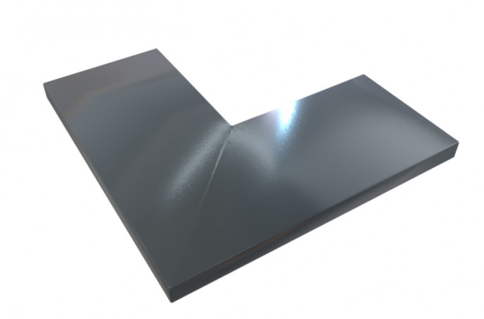 Angle aluminium 1 mm gris ardoise 7016 