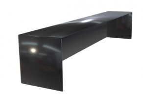 Embout couvertine aluminium 1 mm Noir 9005 pour muret ou toit terrasse