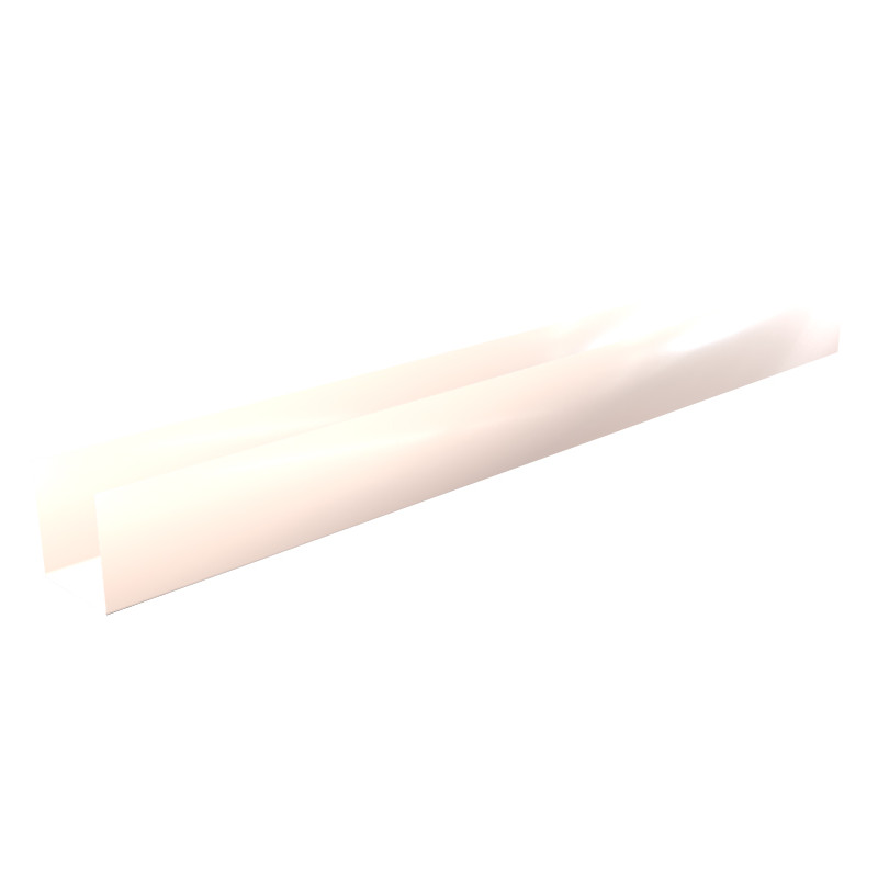 Pliage Aluminium de finition en U blanc 1 mm - 2M