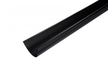 Gouttière Aluminium demi-ronde 25 - 2 mètres noir 9005