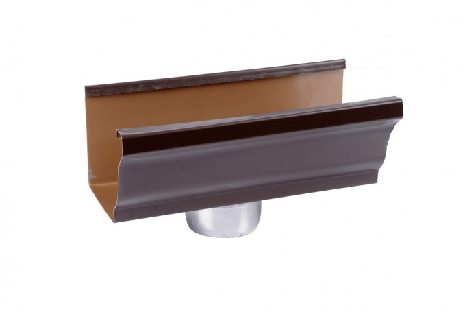 Naissance sortie cylindrique D80 aluminium marron