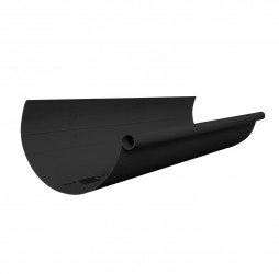Gouttière PVC Graphite demi-ronde dev 25  - 2 mètres