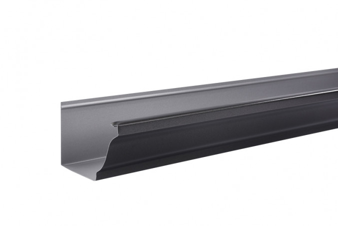 Gouttière aluminium noir sablé 2100 - 1 mètre