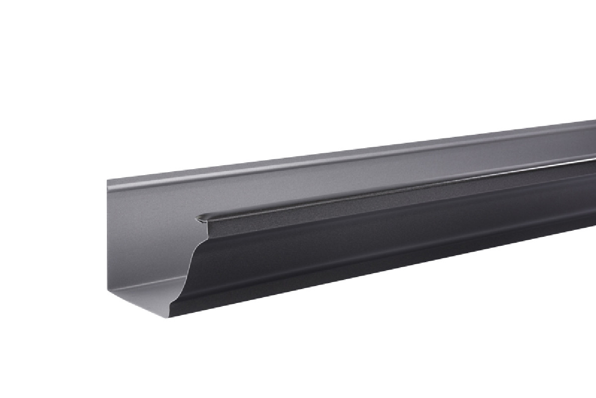 Gouttière Aluminium noir sablé 2100 G300 - 3 mètres