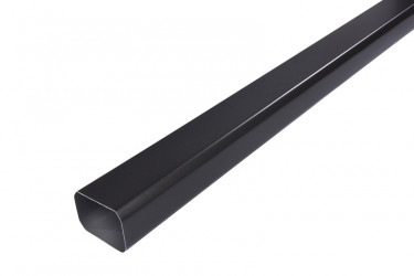 Tuyau de descente Rectangulaire aluminium lisse noir sablé 2100 60X80 - 2 mètres