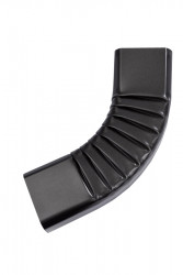 Coude latéral (A) intérieur aluminium lisse noir sablé 2100