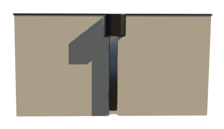 Boîte à eau Aluminium gris ardoise 7016 sortie rectangulaire 60 X 80 Boîte à eau Aluminium gris ardoise 7016 sortie rectangulaire 60 X 80