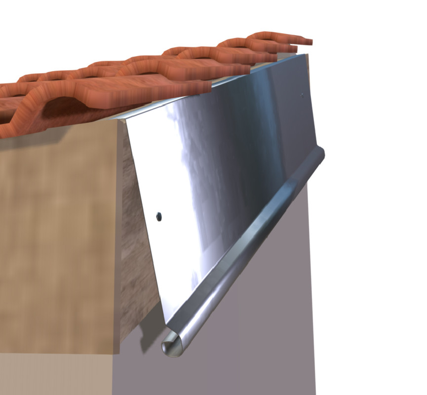 Bande de rive biseau ALUMINIUM BLANC - 2M