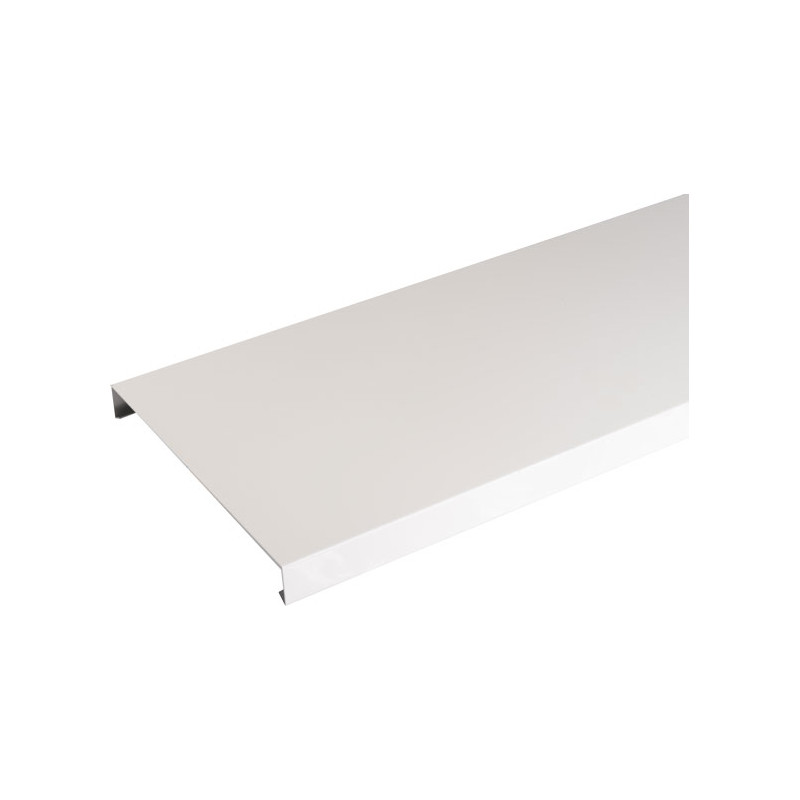 Eclisse couvertine aluminium 0,7 mm ECO Blanc RAL 9010 pour muret ou toit terrasse