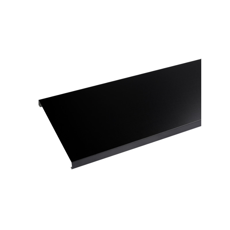Couvertine aluminium 0,7 mm ECO Noir RAL 9005 - 2 mètres pour muret ou toit terrasse