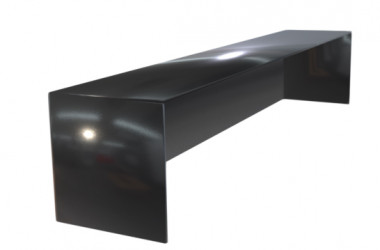 Embout couvertine aluminium 1 mm noir 9005 pour muret ou toit terrasse