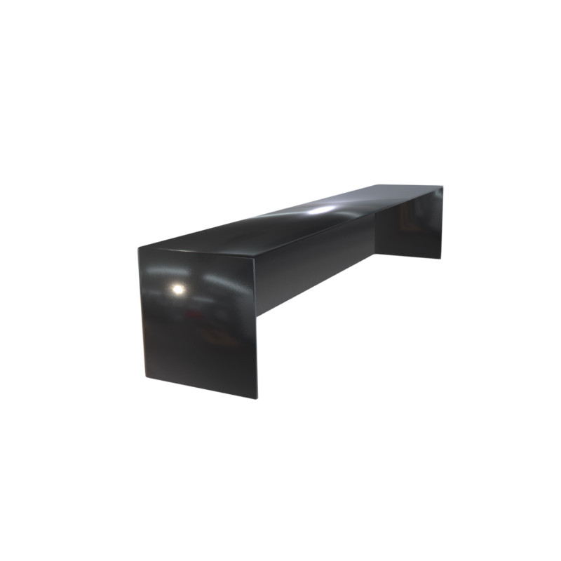 Embout couvertine aluminium 1 mm noir 9005 pour muret ou toit terrasse