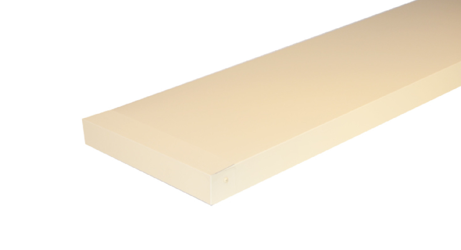 Embout couvertine aluminium 0,7 mm ECO Sable RAL 1015 pour muret ou toit terrasse