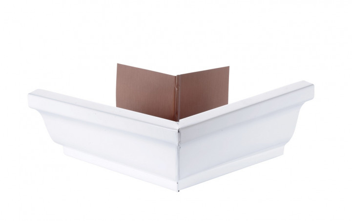 Angle extérieur gouttière 300 aluminium blanc