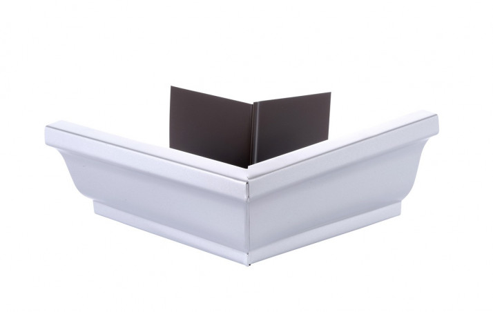 Angle extérieur gouttière 300 aluminium gris