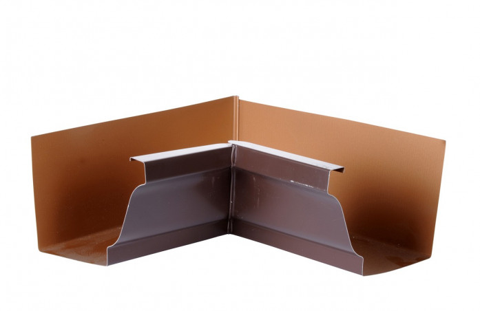 Angle intérieur gouttière 300 aluminium marron