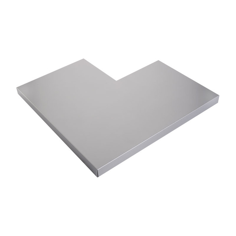Angle 90 ° Couvertine Alu 1mm gris métal 9006 pour muret ou toit terrasse
