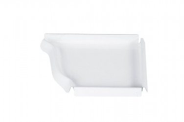 Fond droit Gouttière aluminium blanc G300