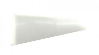 Pliage L aluminium Blanc RAL 9010 ( 1,5 mm ) - longueur 2 mètres - A: 200 mm - B: 20 mm