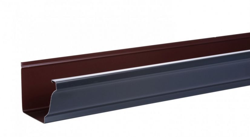 Supplément 1 gouttière aluminium Gris ardoise longueur 4 mètres . Supplément 1 gouttière aluminium Gris ardoise longueur 4 mètres .