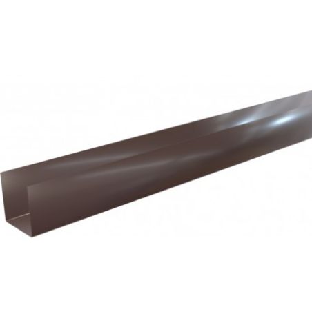 Pliage U aluminium Brun RAL 8017 - Longueur 2 mètres - A:80 mm - B: 80 mm - C: 80 mm Pliage U aluminium Brun RAL 8017 - Longueur 2 mètres - A:80 mm - B: 80 mm - C: 80 mm