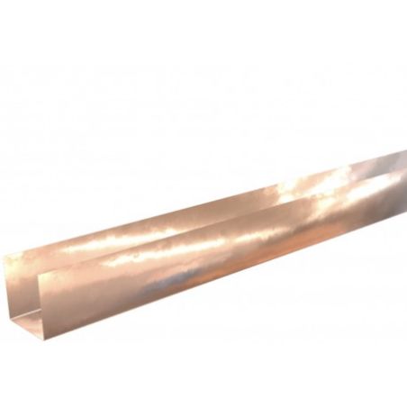 Pliage U cuivre - Longueur 2 mètres - A : 20 mm - 26 mm - C: 20 mm Pliage U cuivre - Longueur 2 mètres - A : 20 mm - 26 mm - C: 20 mm