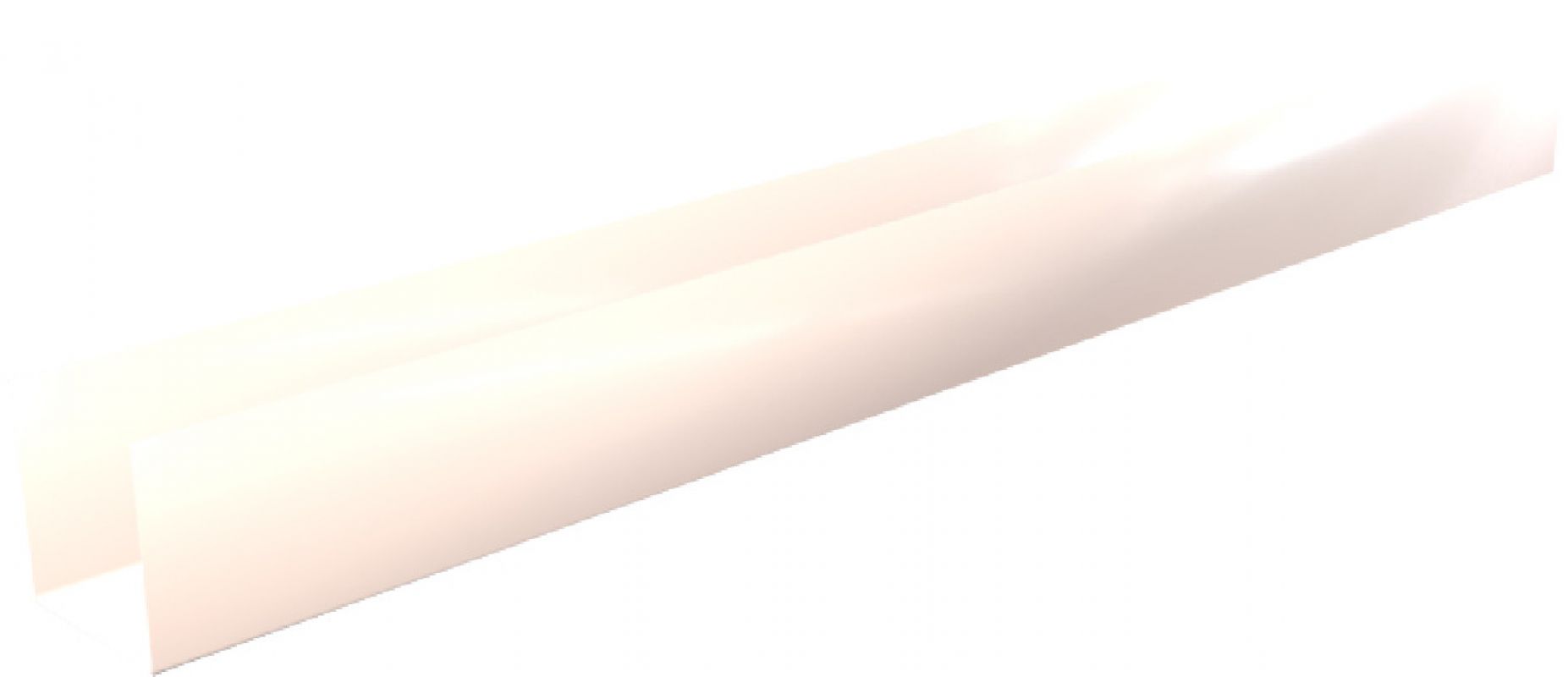 Pliage U aluminium sable ( 1mm ) - Longueur 2 mètres - A : 200 mm - B: 140 mm - C: 200 mm - Couleur à l'intérieur 