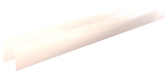 Pliage U aluminium Sable RAL 1015 ( 1 mm ) - Longueur 2 mètres - A:150 mm - B: 550 mm - C:150 mm