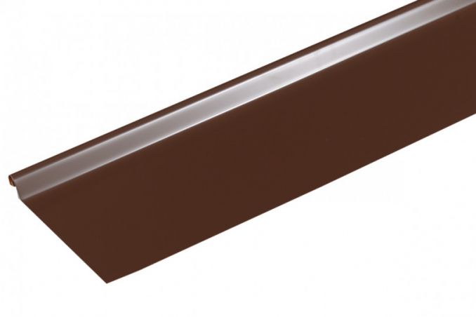 Rive astragale aluminium marron RAL 8017 - longueur 2 mètres - surface utile 360 mm Rive astragale aluminium marron RAL 8017 - longueur 2 mètres - surface utile 360 mm