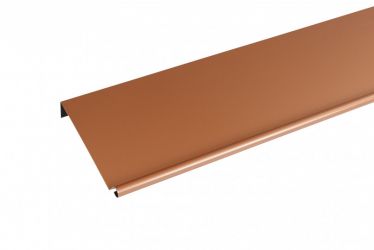 Bande de rive biseau aluminium Miel DEV 508 - Longueur 2 mètres - surface utile 248 mm - Retour 200 mm