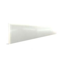 Pliage L aluminium Blanc RAL 9010 ( 1 mm) - Longueur 950 mm - A: 75 mm - B:40 mm - Angle 100° 