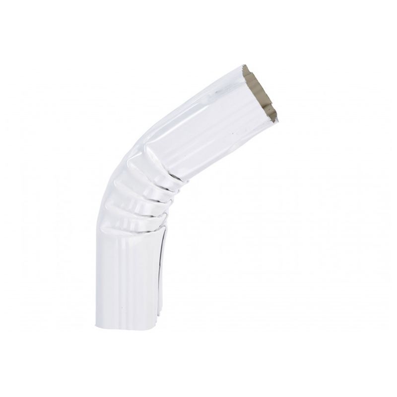 Coude frontal extérieur ( B) aluminium Blanc RAL 9010 - Angle 90° 