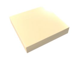Chapeau Aluminium 1 mm sable RAL 1015 -450 mm x 450 mm