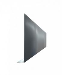 Pliage L aluminium gris ardoise RAL 7016 - Longueur 2 mètres - Hauteur :130 mm et Retour : 30 mm