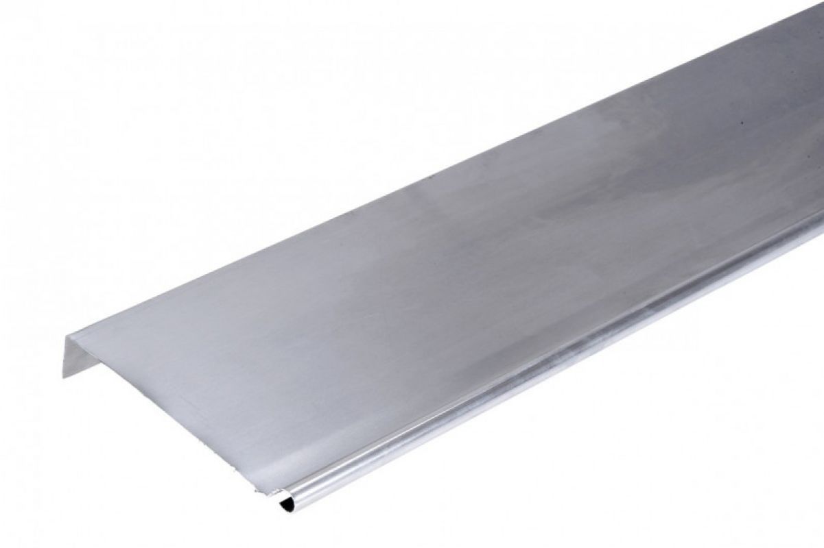 Bande de rive biseau zinc Développé 333 - Longueur 2 mètres - Retour 50 mm et surface utile 223 mm