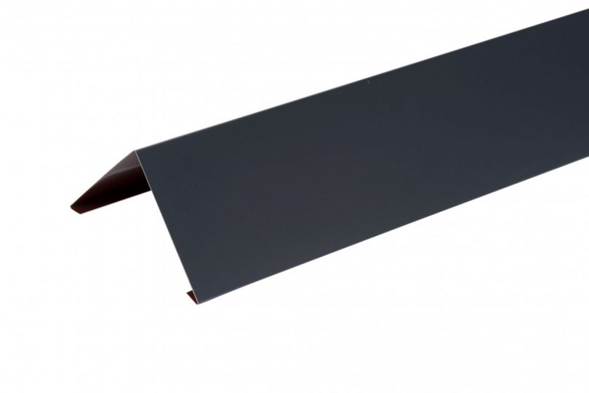 Faitage aluminium Gris ardoise RAL 7016 - 2 mètres - DEV 345 : 1 côté de 200 mm et l'autre côté 125 mm