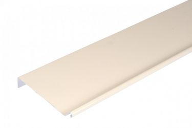 Bande de rive biseau aluminium sable RAL 1015 - Longueur 2 mètres - Développé 265 -( surface utile 180 mm et retour 25 mm)