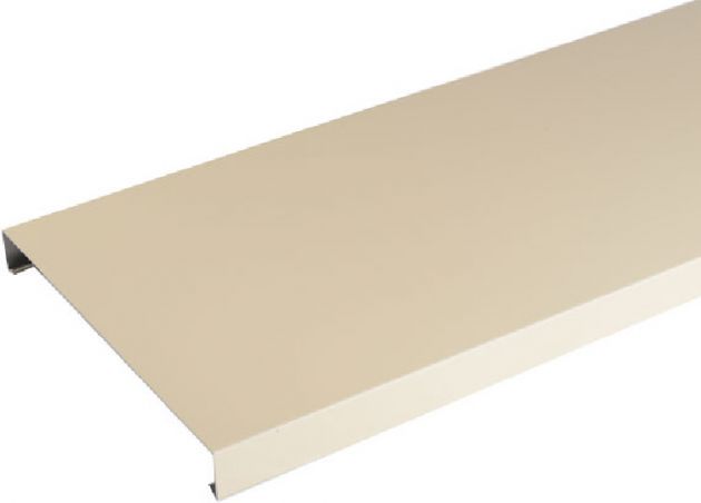 Couvertine aluminium sable 1 mm - Longueur 2 mètres - Développé 140 ( largeur intérieure 120 mm) 