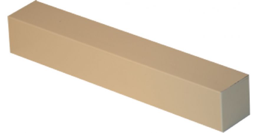 Embout couvertine aluminium sable 1 mm - Développé 140 ( largeur intérieure 120 mm ) 