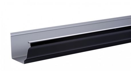 Gouttière aluminium Noir RAL 9005 - G300 - Longueur 3 mètres - 