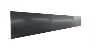 Pliage L aluminium noir ( 0,7 mm ) RAL 9005 - Longueur 2 mètres - A: 380 mm - B: 40 mm