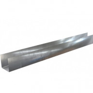 Pliage U Zinc - Longueur 2 mètres - A: 30 mm - B: 300 mm - C: 30 mm