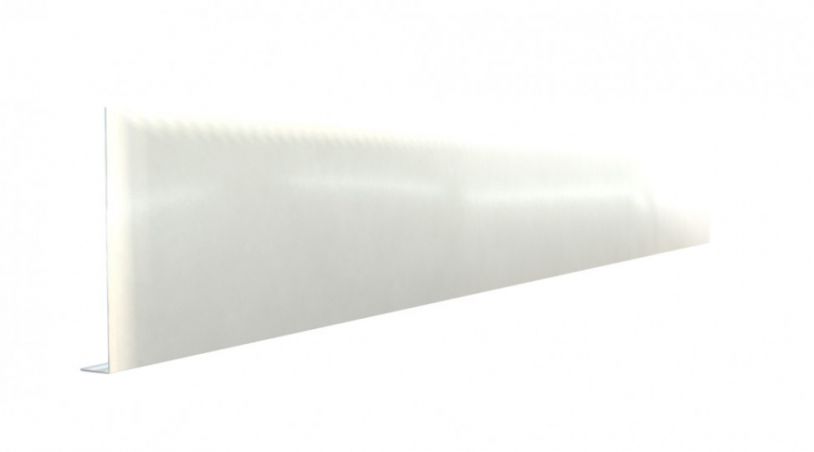Pliage L aluminium Blanc RAL 9010 ( 0,7 mm) - Longueur 1200 mm - Hauteur pliage : 190 mm - Retour : 15 mm