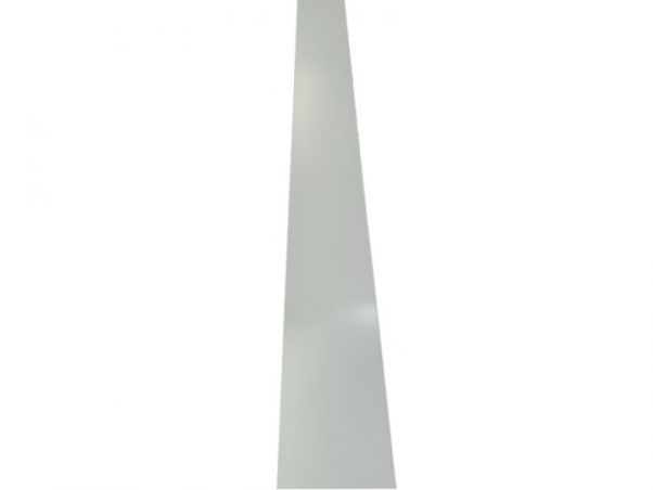 Bande plane aluminium Blanc RAL 9010 ( 0,7 mm ) - Longueur 2 mètres - Largeur 25 mm