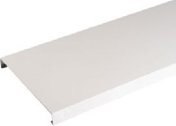 Couvertine aluminium 1,5 mm Blanc RAL 9010 - Longueur 1 mètre - Largeur 620 mm - Retours 70 mm