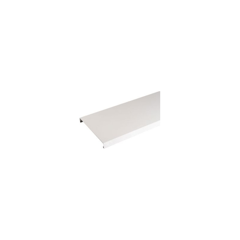 Couvertine aluminium 1,5 mm Blanc RAL 9010 - Longueur 1 mètre - Largeur 620 mm - Retours 70 mm