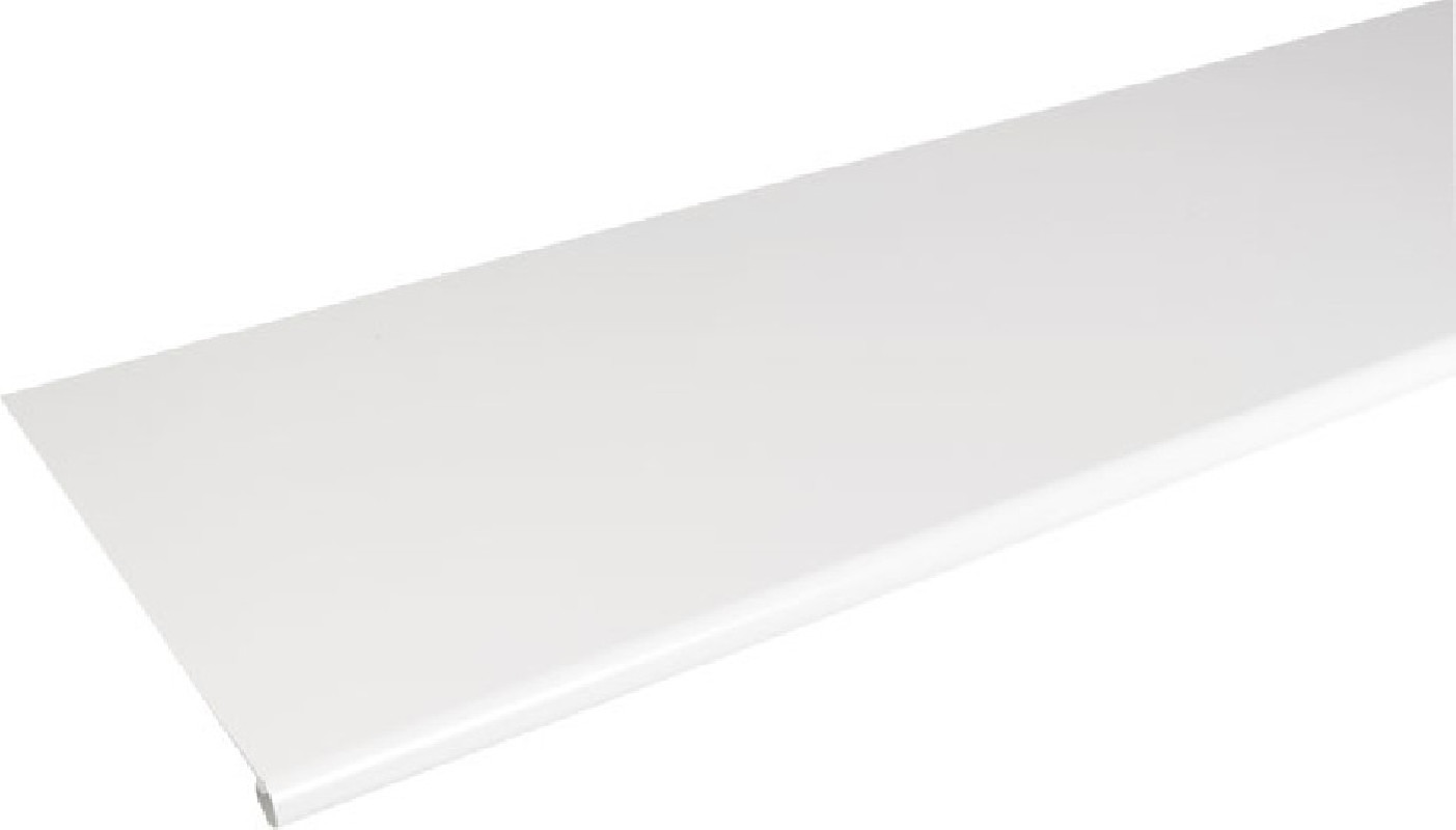 Bande ourlet aluminium Blanc RAL 9010 ( 0,7 mm) - Longueur 2 mètres - Développé 225 ( surface utile 180 mm-
