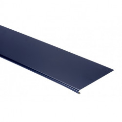 Bande ourlet aluminium Gris ardoise RAL 7016 - Longueur 2 mètres - Développé 166 ( surface utile 120 mm ) - Couleur à l'intérieu