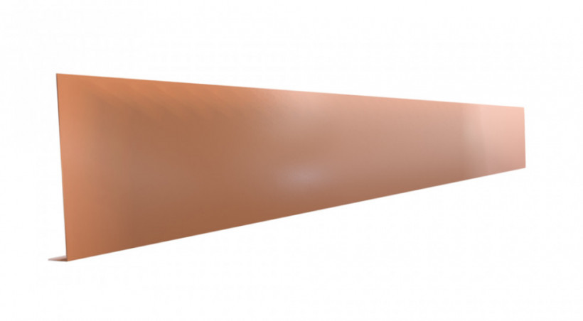 Echantillon Pliage L aluminium Miel - Longueur 30 cm - A: 200 mm - B: 20 mm